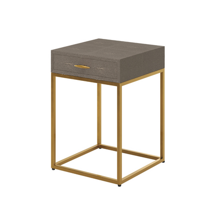 Hampton Bedside - Grey Shagreen