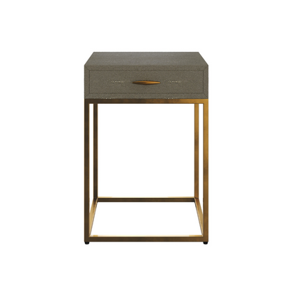 Hampton Bedside - Grey Shagreen