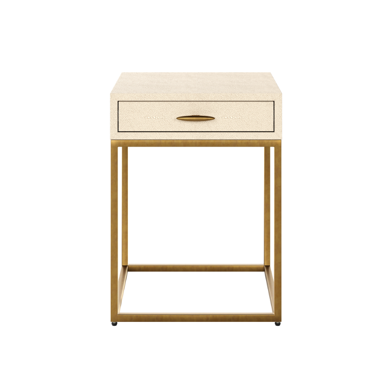 Hampton Bedside - Ivory Shagreen