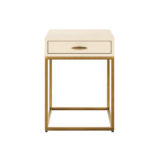 Hampton Bedside - Ivory Shagreen