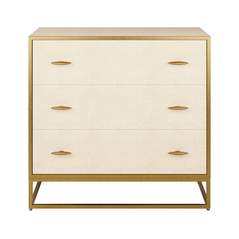 Hampton Chest of Drawers - Ivory Shagreen