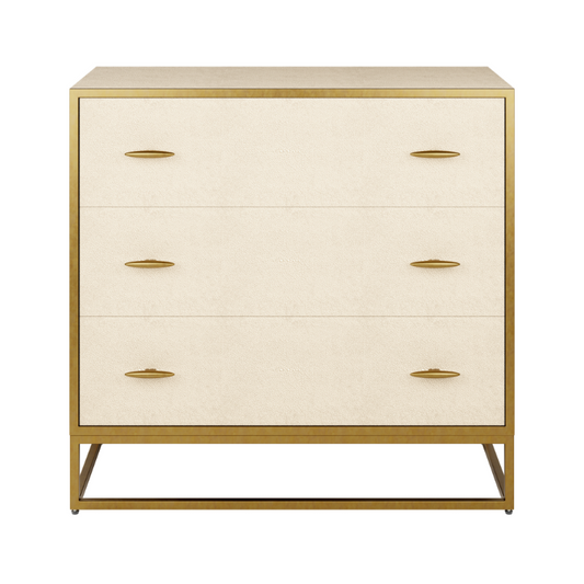 Hampton Chest of Drawers - Ivory Shagreen