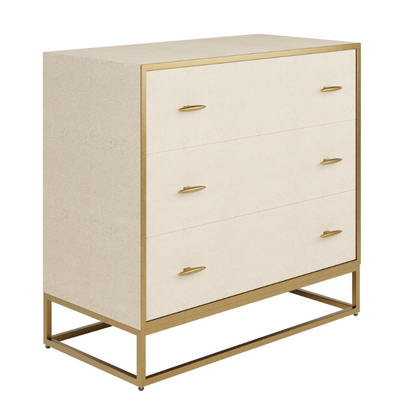 Hampton Chest of Drawers - Ivory Shagreen