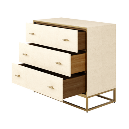 Hampton Chest of Drawers - Ivory Shagreen