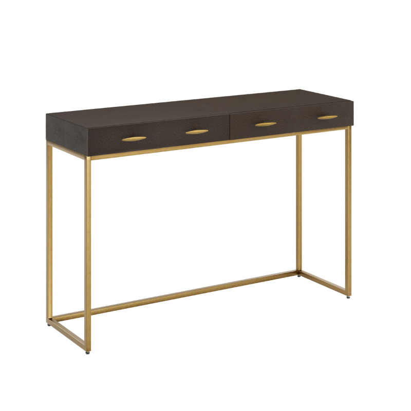 Hampton Console - Brown Shagreen