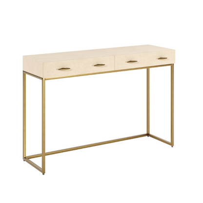 Hampton Console - Ivory Shagreen