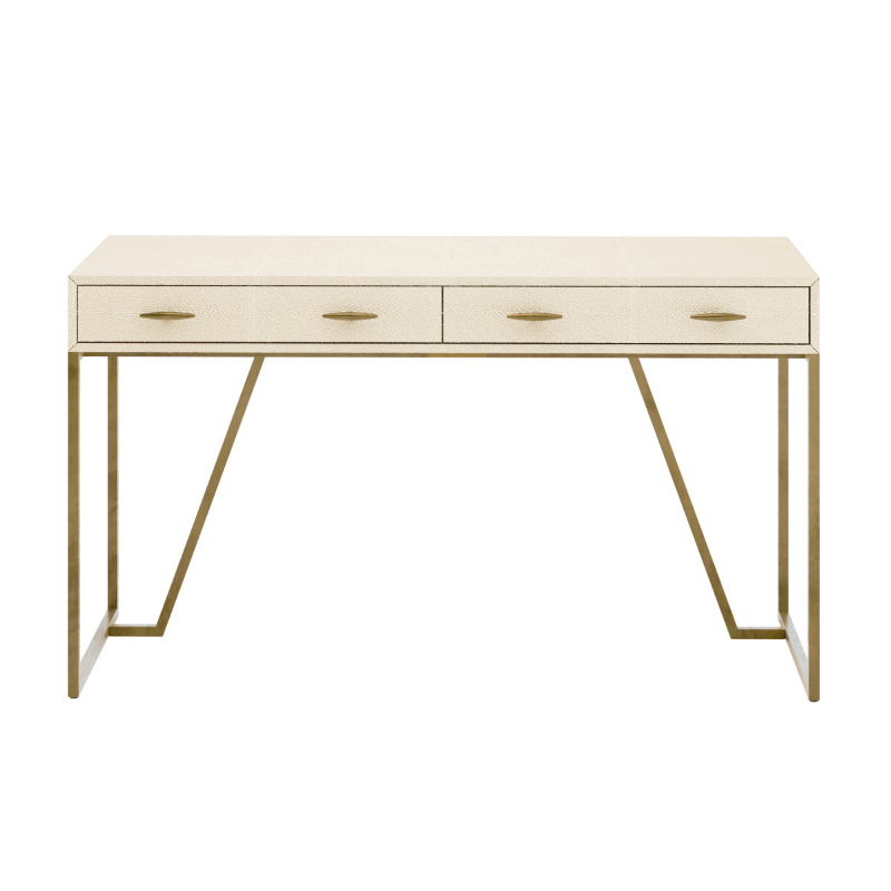 Hampton Desk - Ivory Shagreen