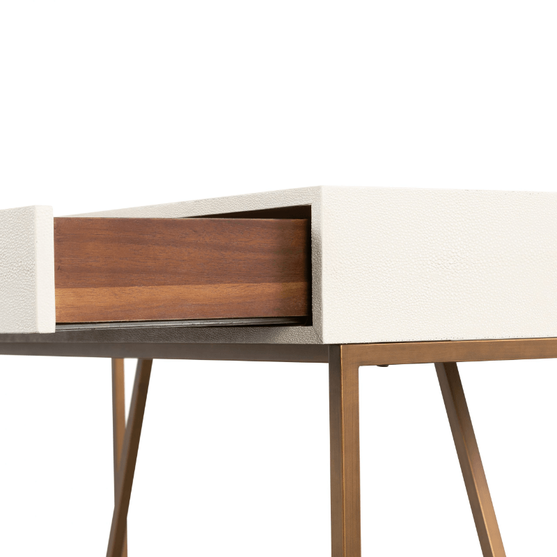 Hampton Desk - Ivory Shagreen