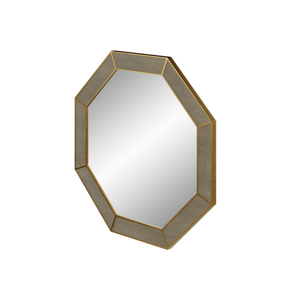 Hampton Octagon Mirror - Grey Shagreen