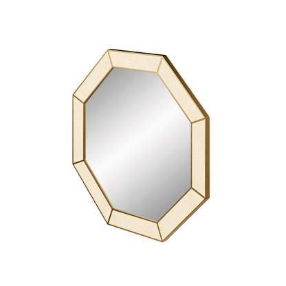 Hampton Octagon Mirror - Ivory Shagreen