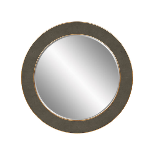 Hampton Round Mirror - Grey Shagreen