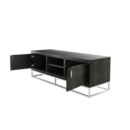 Hampton TV Unit - Black Shagreen