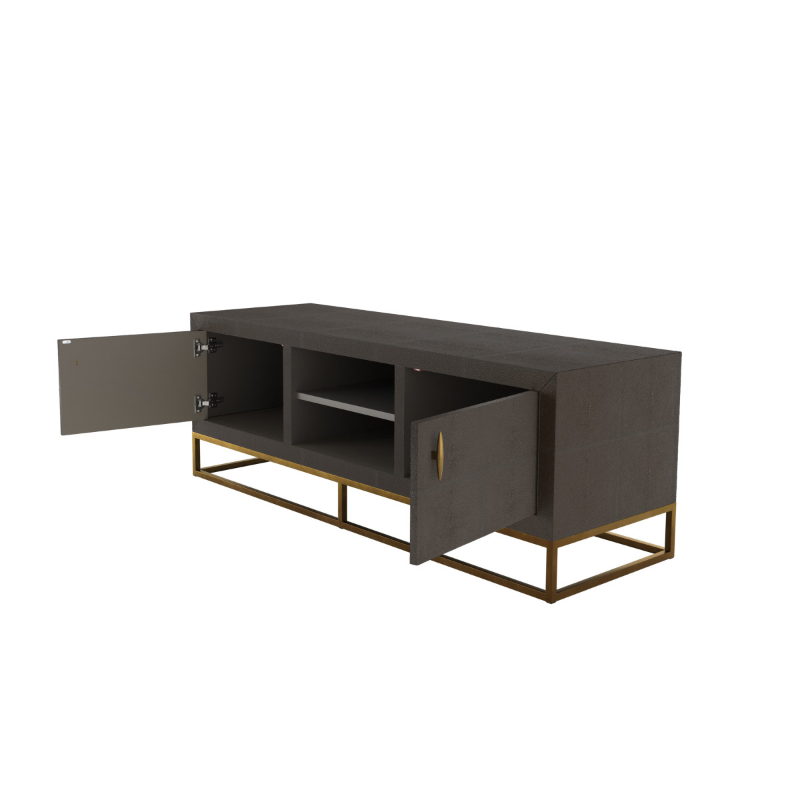 Hampton TV Unit - Brown Shagreen