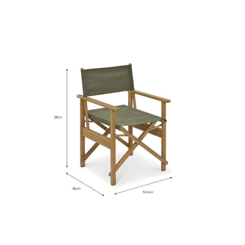 Hayle Directors Chair - Olive Green