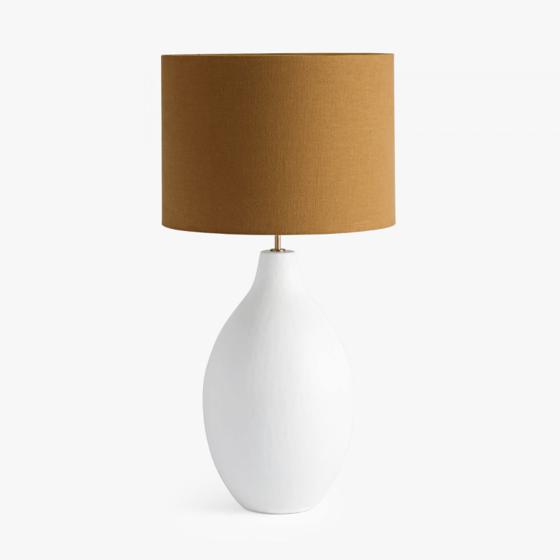 Large Round Gesso Lamp