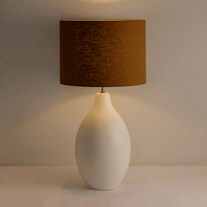 Large Round Gesso Lamp