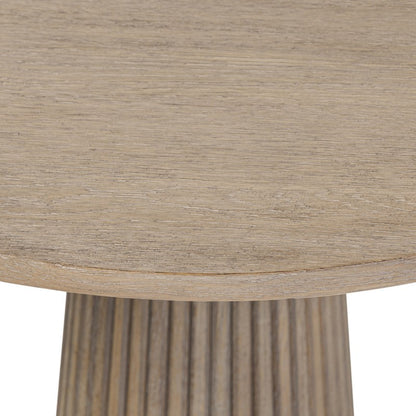 Leckford Ribbed Occasional Table - Aged Oak