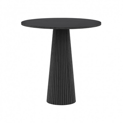 Leckford Ribbed Occasional Table - Black Oak