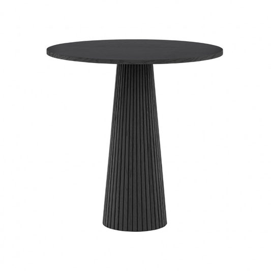 Leckford Ribbed Occasional Table - Black Oak