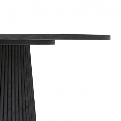 Leckford Ribbed Occasional Table - Black Oak