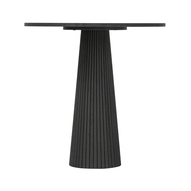 Leckford Ribbed Occasional Table - Black Oak