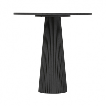 Leckford Ribbed Occasional Table - Black Oak