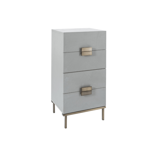 Lilly 4 Drawer Tallboy - Grey