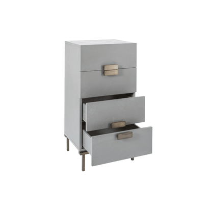 Lilly 4 Drawer Tallboy - Grey