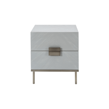 Lilly Bedside Table - Grey Oak Veneer