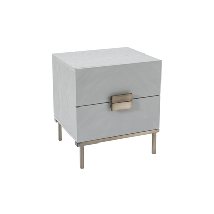 Lilly Bedside Table - Grey Oak Veneer