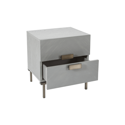 Lilly Bedside Table - Grey Oak Veneer