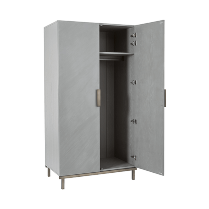 Lilly Grey Oak Veneer Wardrobe