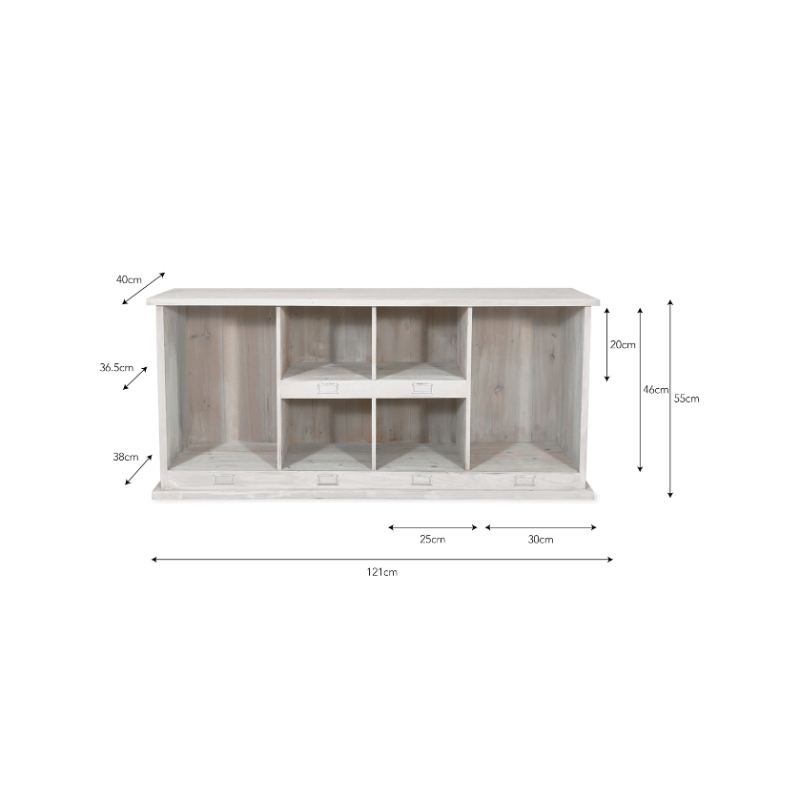 Low Chedworth Welly Locker - White