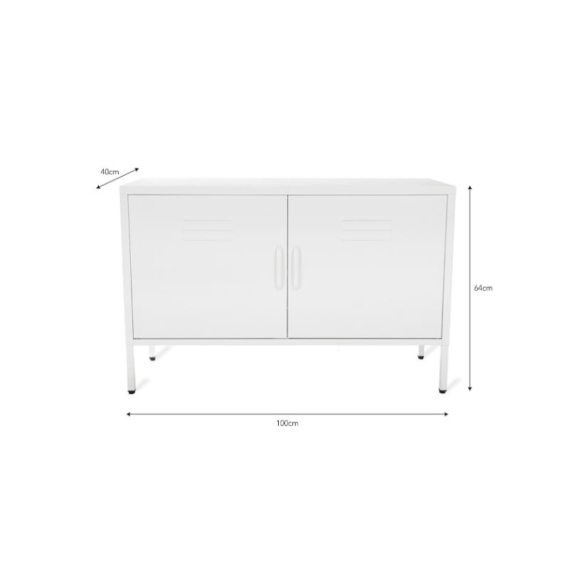 Low Marlborough Storage Locker - Lily White