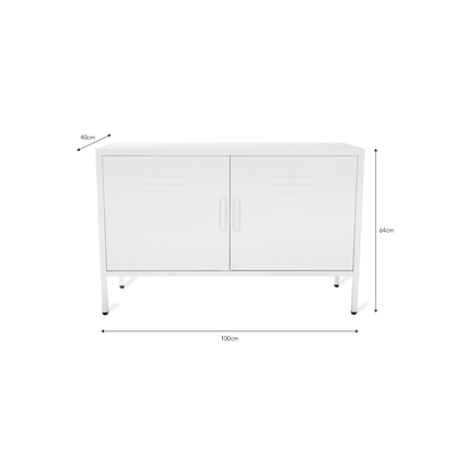 Low Marlborough Storage Locker - Lily White