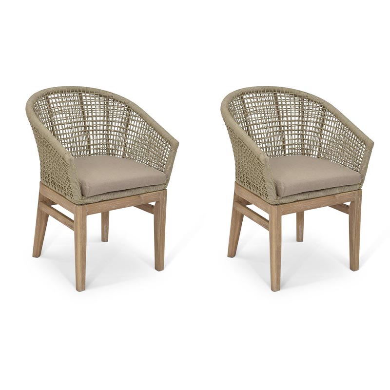 Lynton Set of 2 Dining Chairs - Grey