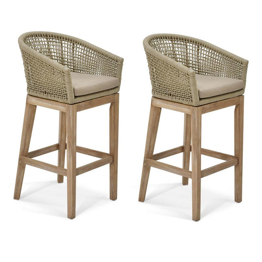 Set of 2 Lynton Bar Stools - Grey