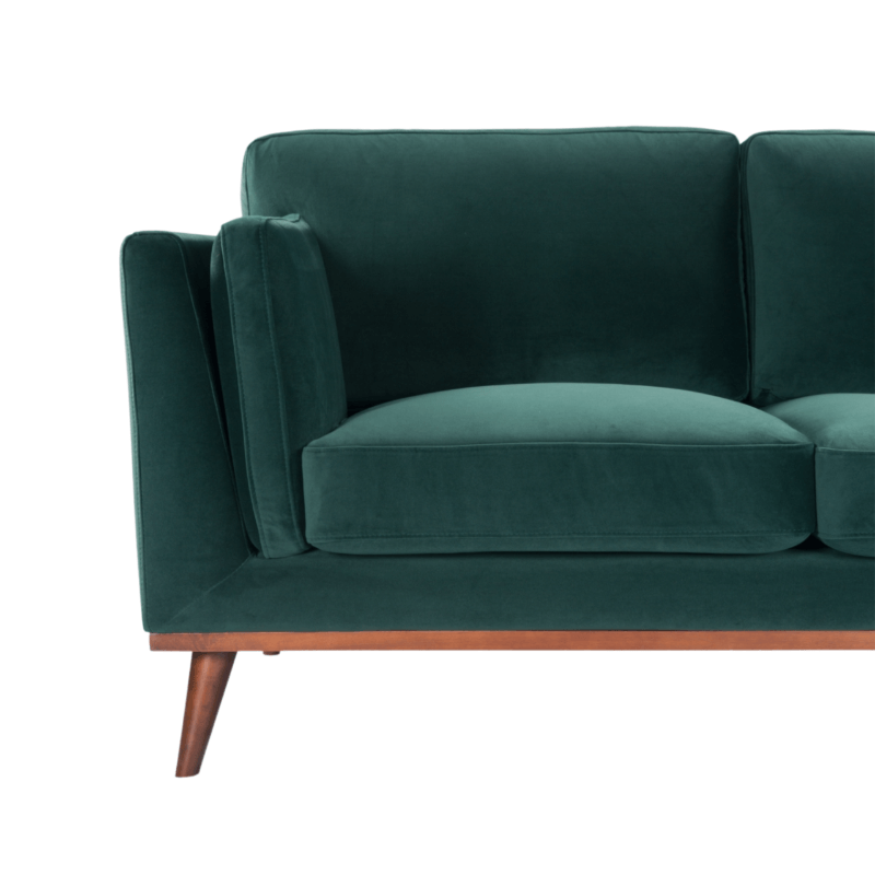 Mickey 2 Seat Sofa - Emerald Green Velvet