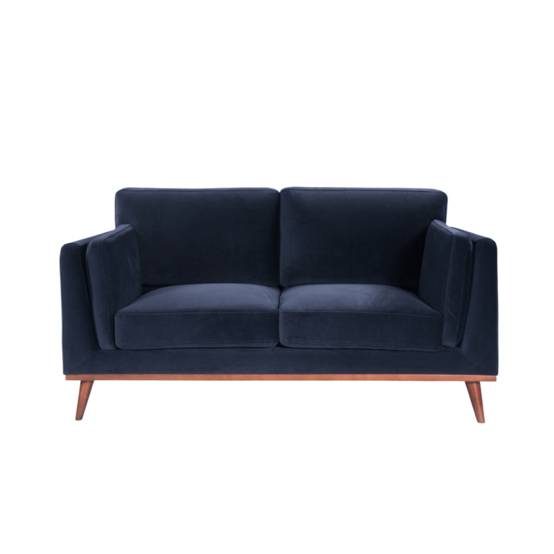 Mickey 2 Seat Sofa - Midnight Blue Velvet