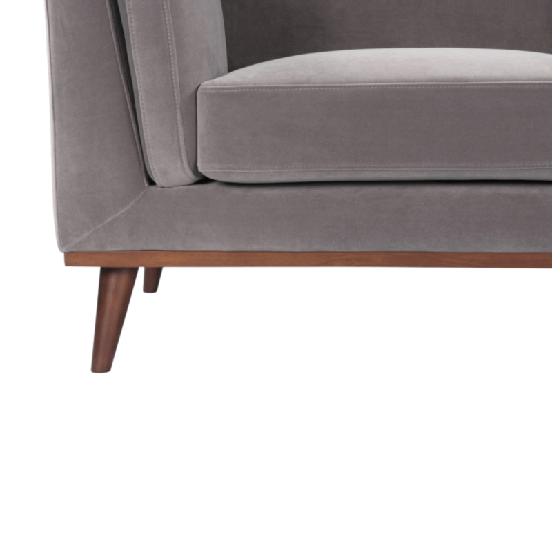 Mickey 2 Seat Sofa - Stone Grey Velvet