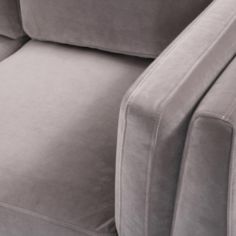 Mickey 2 Seat Sofa - Stone Grey Velvet