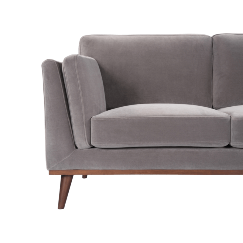 Mickey 2 Seat Sofa - Stone Grey Velvet