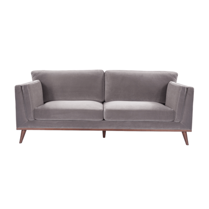 Delete Mickey 3 Seat Sofa - Stone Grey Velvet