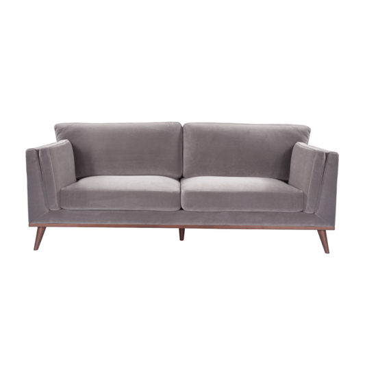 Mickey 3 Seat Sofa - Stone Grey Velvet