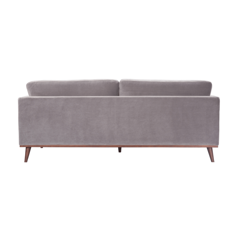 Delete Mickey 3 Seat Sofa - Stone Grey Velvet