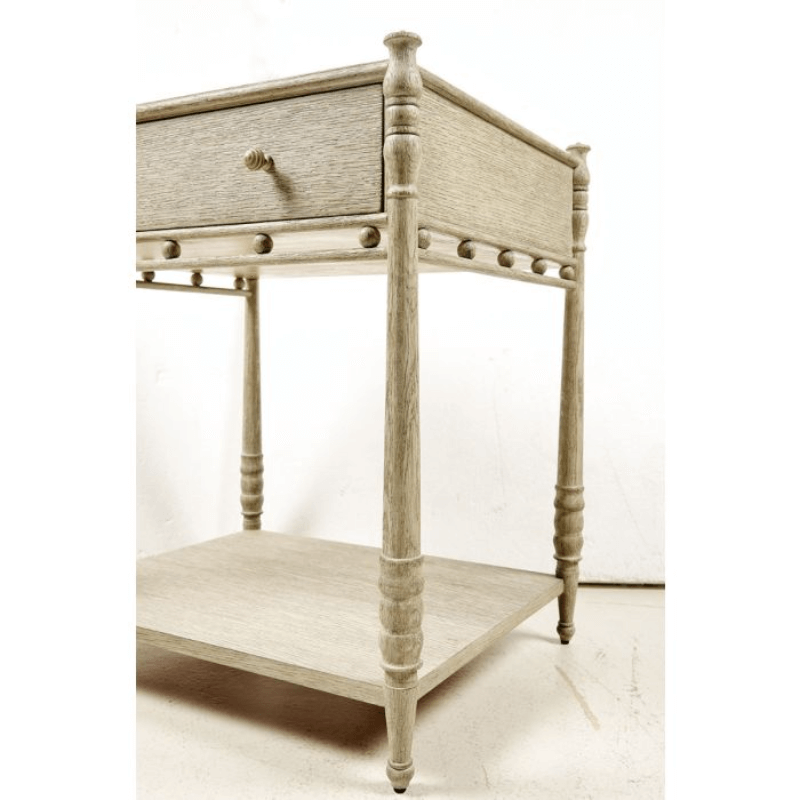 Morris Bedside Table Greyed Oak