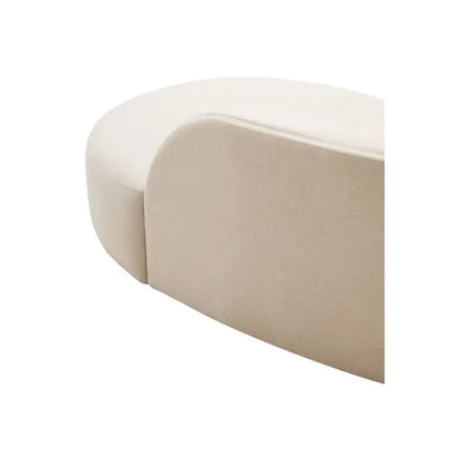 Ombria Cream Linen Fabric 3 Seater Sofa