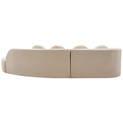 Ombria Cream Linen Fabric 3 Seater Sofa
