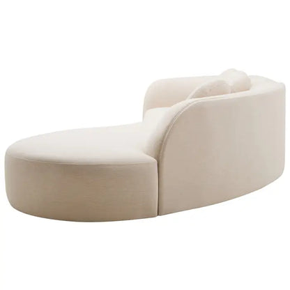Ombria Cream Linen Fabric 3 Seater Sofa