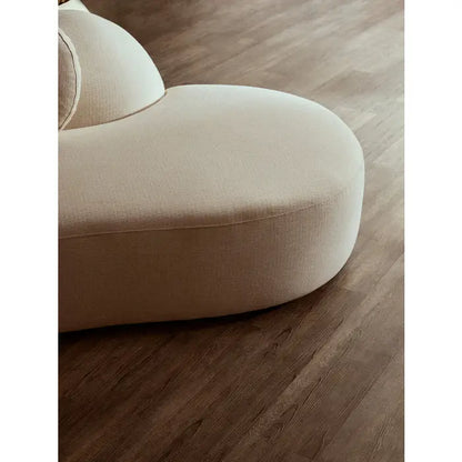 Ombria Cream Linen Fabric 3 Seater Sofa